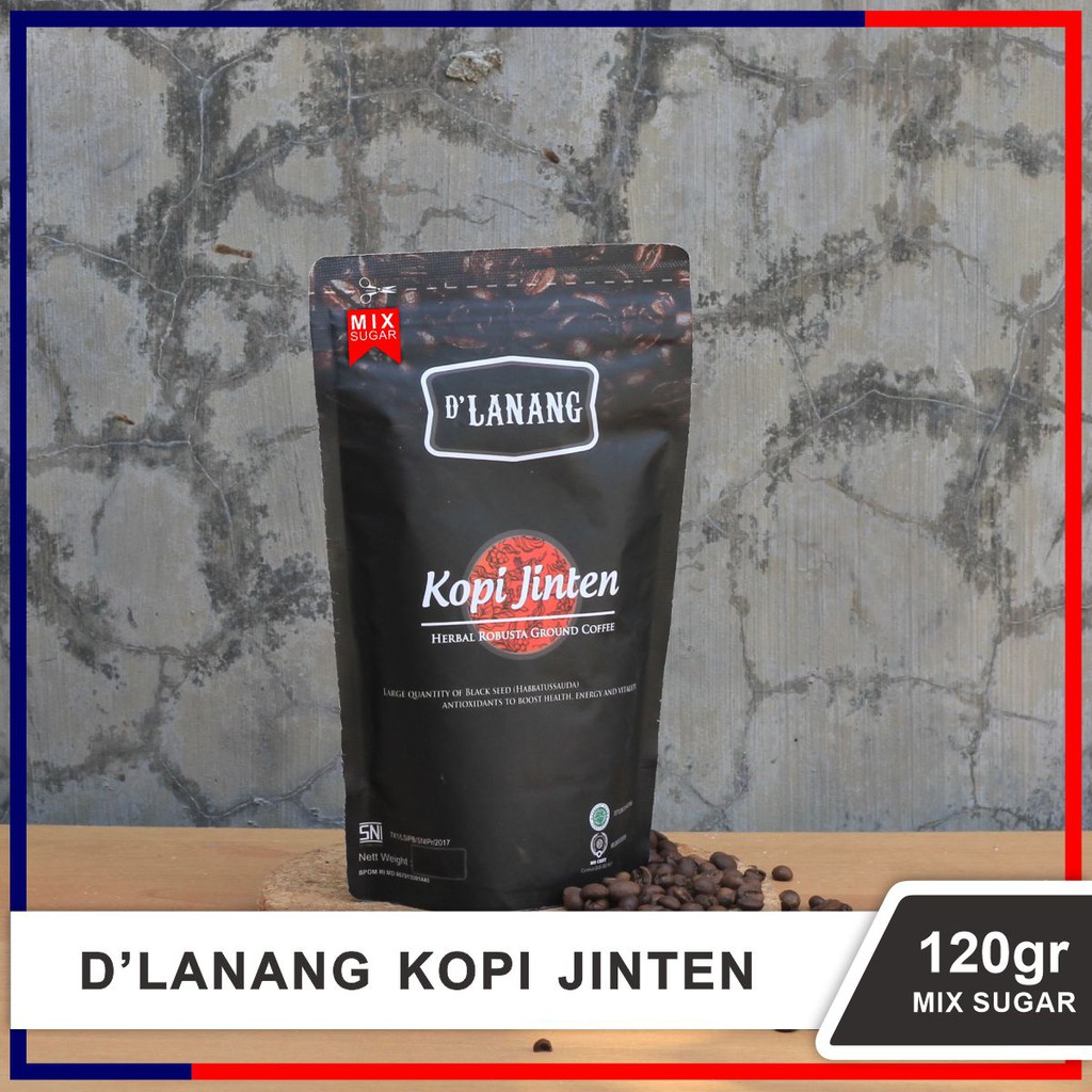 

Kopi Jinten Dlanang 120 Gram Mix Gula - Kopi Habbatussauda ( Herbal Robusta Ground Coffee )