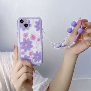 Jual Soft Case Motif Bunga Ungu Dengan Tali Pendek Untuk OPPO Reno 8 8z