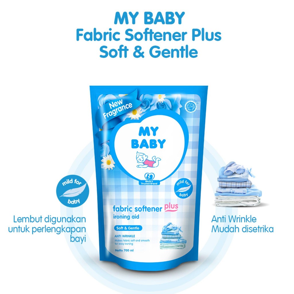 My Baby Fabric Softener Plus 700 mL / My Baby Fabric Softener Soft &amp; Gentle - Sweet Floral 700 mL