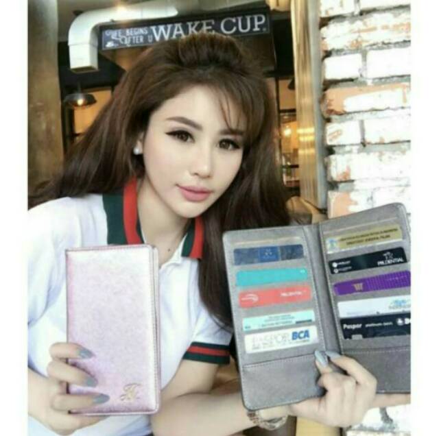 Dompet panjang wanita/dompet kartu dan uang cash/keren/elegant/praktis