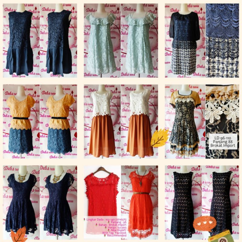 Dress Brokat Gaun Brokat Dress Lace