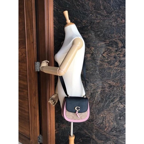 Bag Canvas - Tas Wanita Coach Remi Saddle Bag In Signature Canvas