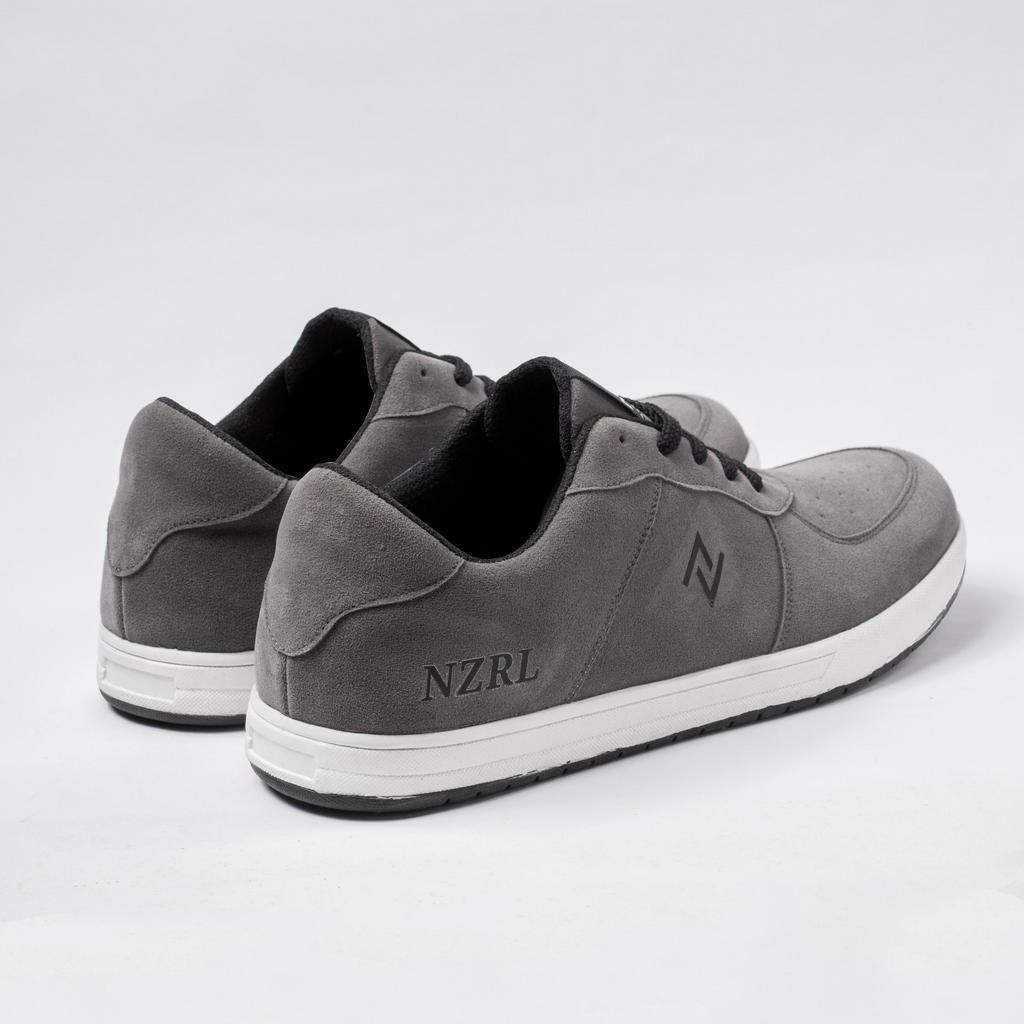 Sepatu Sneakers Pria Naz Bosley Grey Casual Shoes Original Hangout Travelling Kerja Trendi New