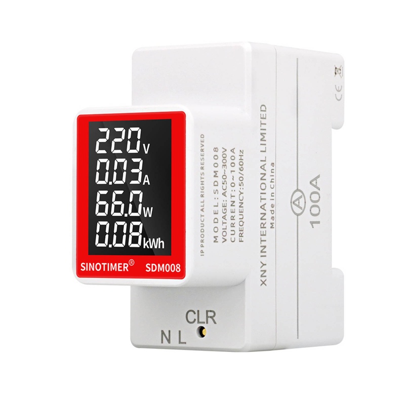 Btsg Din Rail Meteran Multifungsi AC50~300V Pressure Gauge Digital Untuk Bermain Tahan Lama