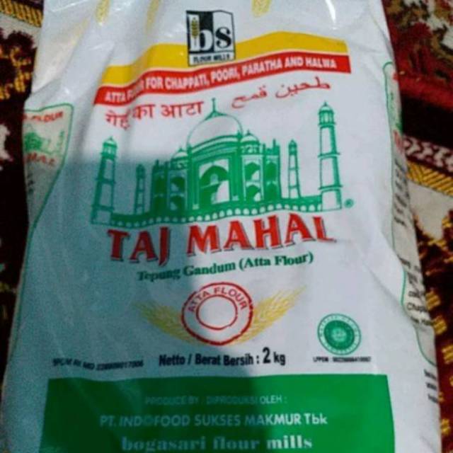 

Tepung Gandum Merk Taj Mahal India 2 Kg Tajmahal Atta Flour Indian Original