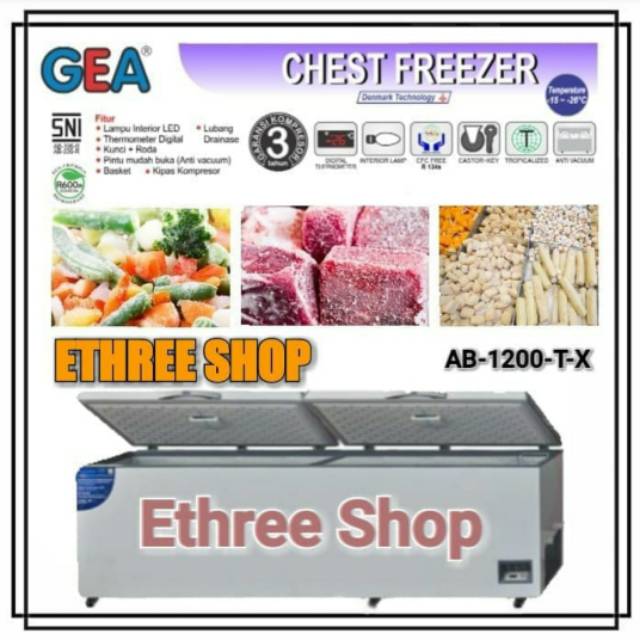 Gea AB 1200 TX - Chest Freezer 1050 L - Double Kompresor - Promo