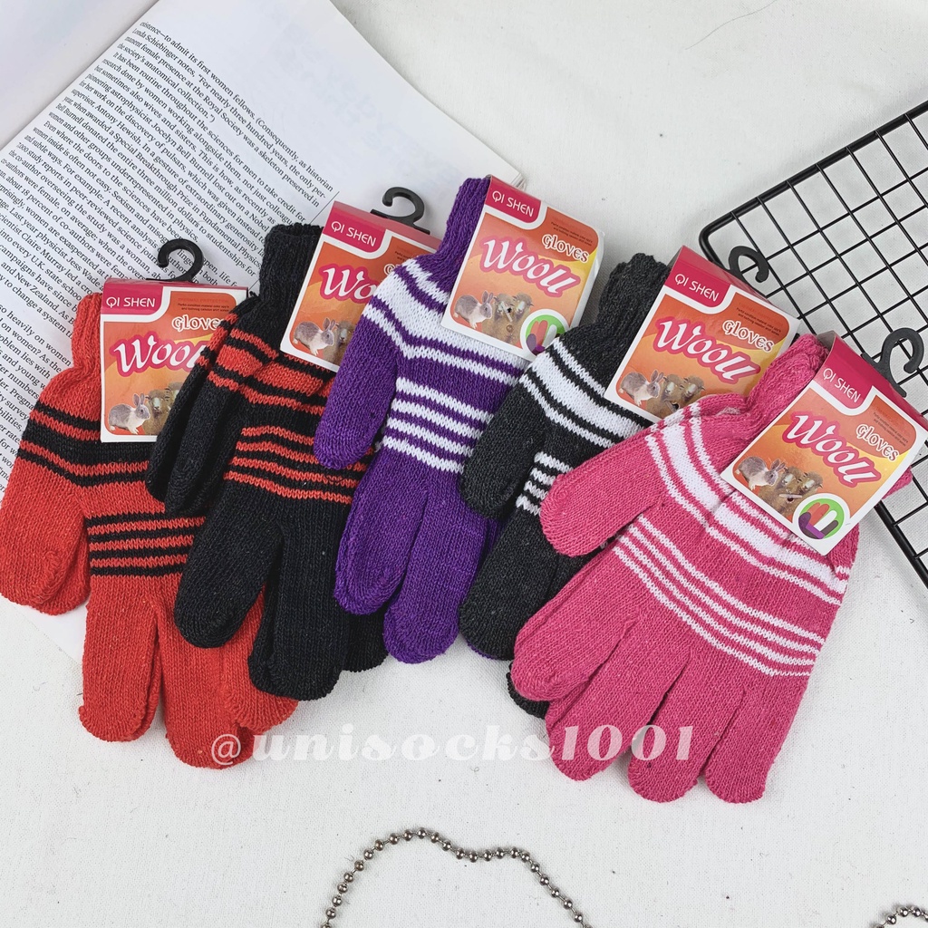 TERMURAH! Sarung tangan anak cowo cewe motif rajut wool woll import kualitas premium
