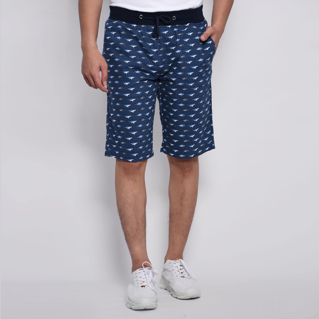 Buffalo Celana Pendek Karet Rib Capetown - Navy - F1100003