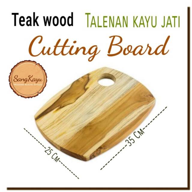 Talenan  kayu  jati  25x35 cm Teak Wood cutting board bukan   Talenan  kayu  jati  25x35 cm Teak Wood cutting board bukan