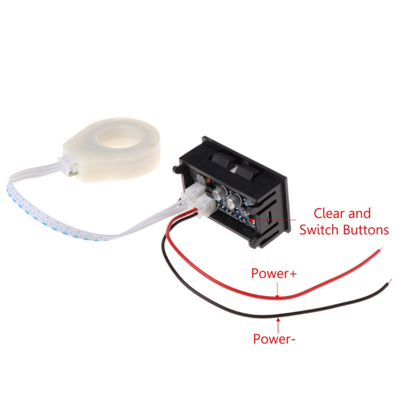 Mary 2 In 1 Voltmeter / Ammeter Digital Compact Dengan Efek Hall