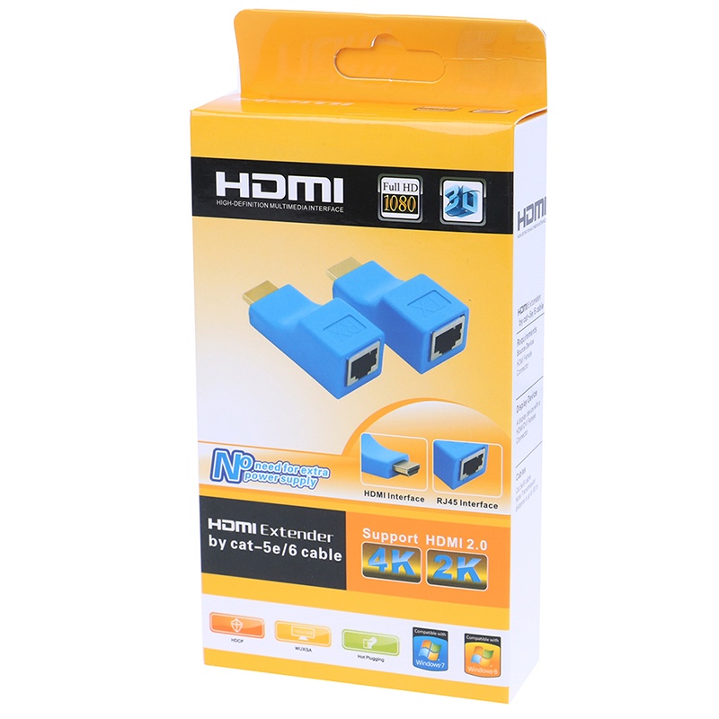(LUCKID) 2pcs extender hdmi 1080p Ke rj45 over cat 5e / 6 network lan ethernet