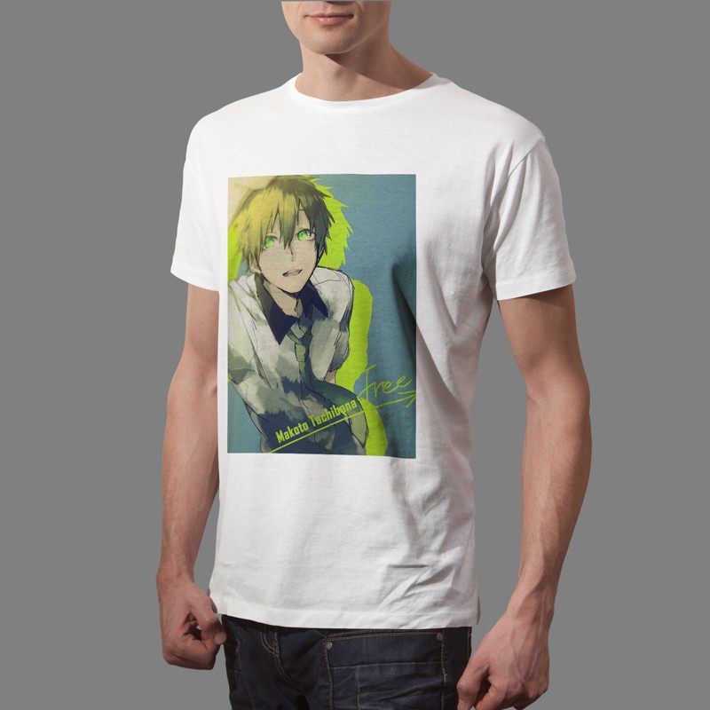 Kaos Makoto Tachibana Tshirt Casual Bahan Katun Unisex T-Shirt