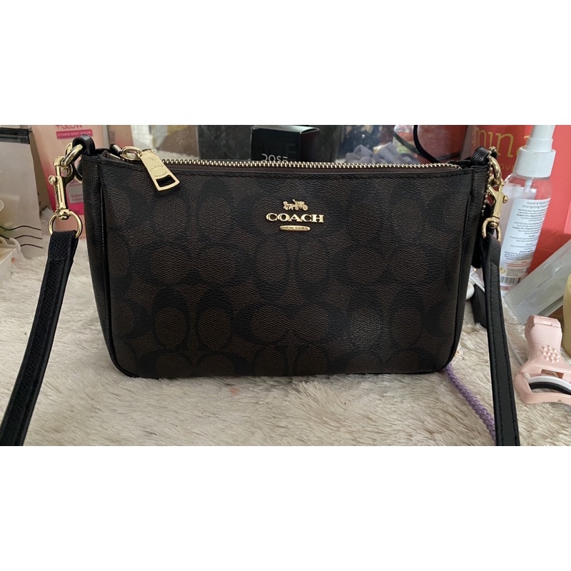 Preloved Coach Messico Top Handle Bag in Signature Brown