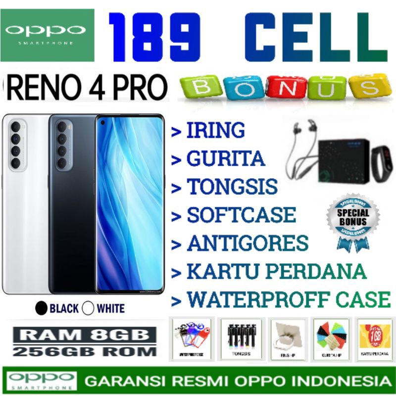 Jual OPPO RENO 4 PRO RAM 8/256 GB GARANSI RESMI OPPO INDONESIA | Shopee