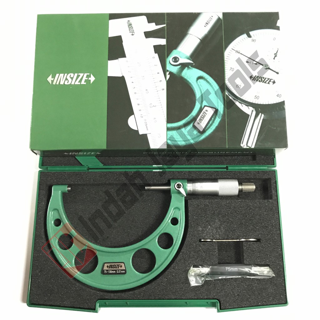 INSIZE 3202-100A Micrometer Outside 75- 100 x 0.01 mm - Mikrometer Mikro Meter Micro