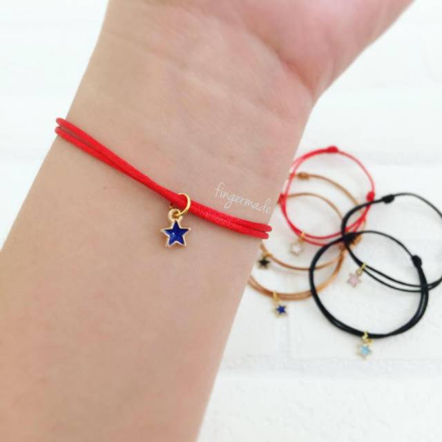 Gelang Tali Simple Bintang Hati