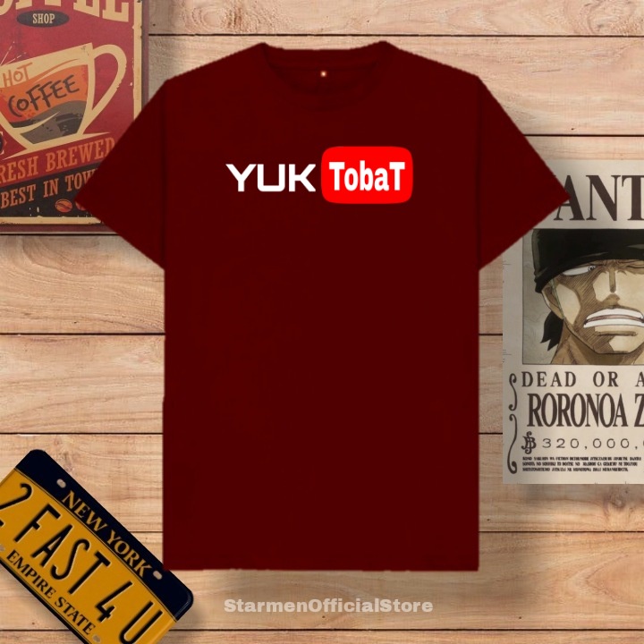 Kaos Distro Unisex YUK TOBAT Katun Combed 30s / sablon polyflex /polyflex premium / Pakaian Pria Wanita Atasan Cowok Cewek /kaos kekinian / kaos viral / tshirt tumbrl tee basic /SIZE M , L , XL , XXL / kaus oblong oversize kaos murah best seller ready