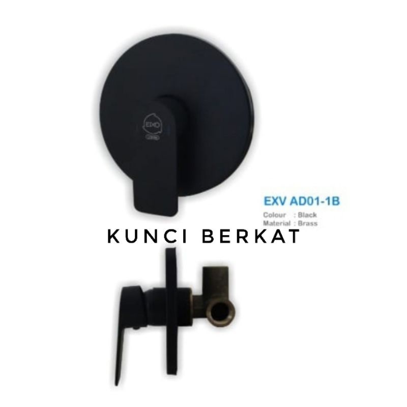 Kran Tanam Eixo AD01-1B/Stop Kran Tanam Panas Dingin Hitam/Keran Bobok Mixer Black