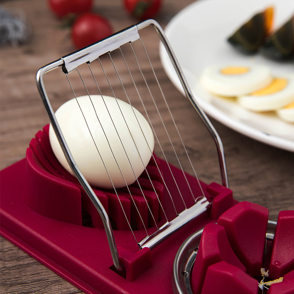 Hot Sale/Alat Pengiris Telur Stainless Steel Multifungsi/Kitchen Egg Slicer Cutter Cetakan Aksesoris Dapur Pengiris Masak Gadget