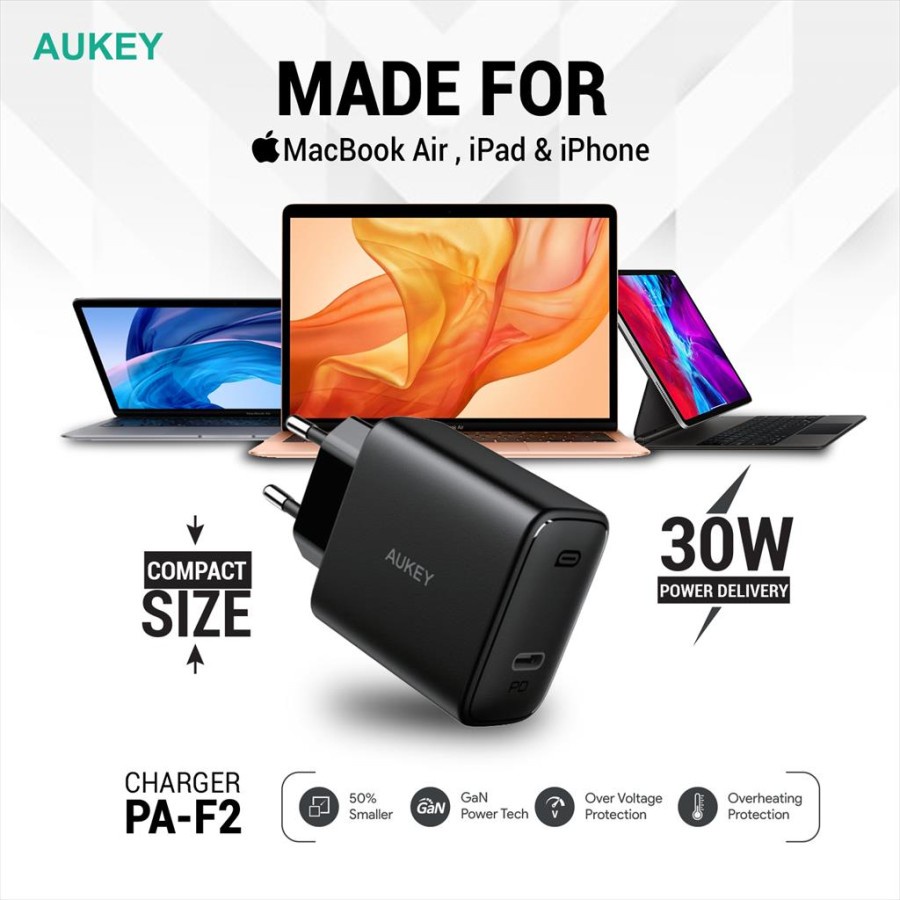 Charger Aukey PA-F2 Swift Series 30W PD Charger - 500481