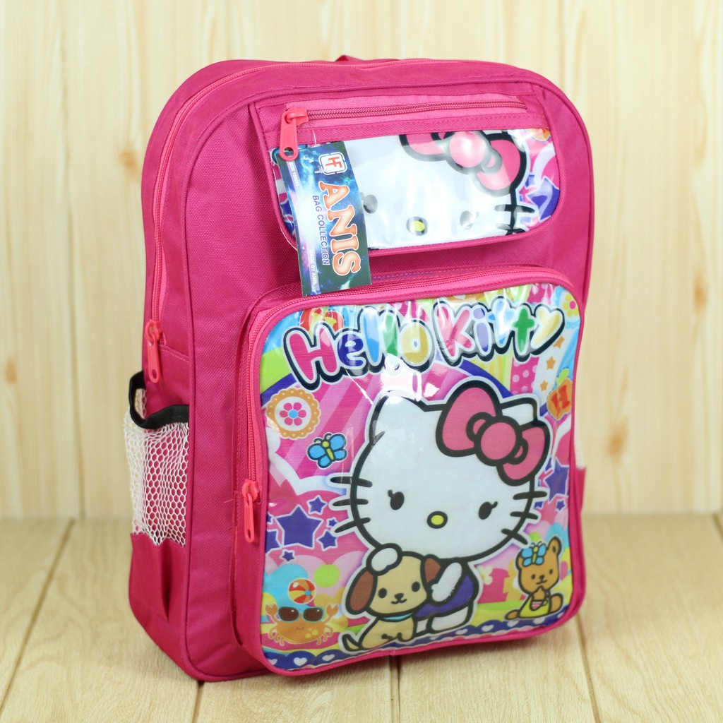 Tas Ransel Anak Keplek Hello Kitty Pink Tas Sekolah Anak Perempuan Fashion Kids Karakter Lucu Trendy