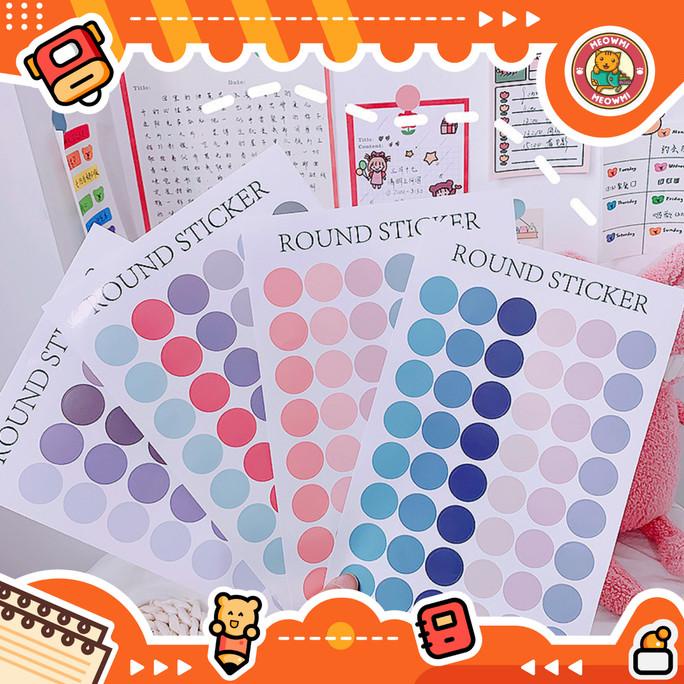 

((((()paling dicari] Sticker Dot Bulat Warna Shades Aesthetic DIY Bujo Wall Dot STK0029