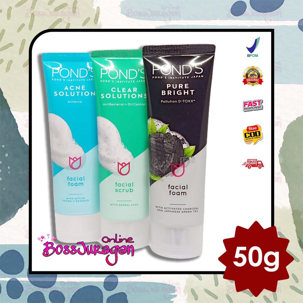 (BOSS) PONDS Facial Foam 50gr - Sabun Cuci Muka