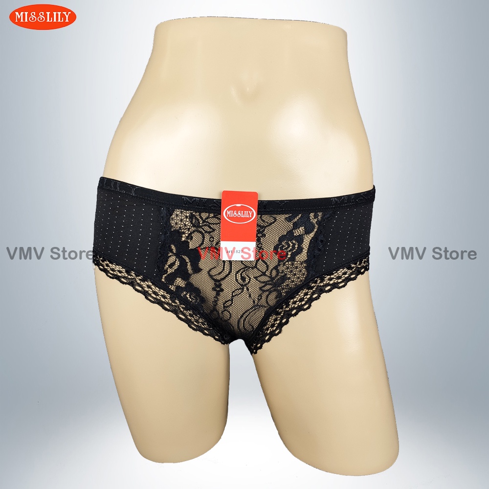 Celana Dalam Wanita Sexy Renda Lace Misslily 827 Polkadot Transparan CD Dewasa Miss Lily Original Li