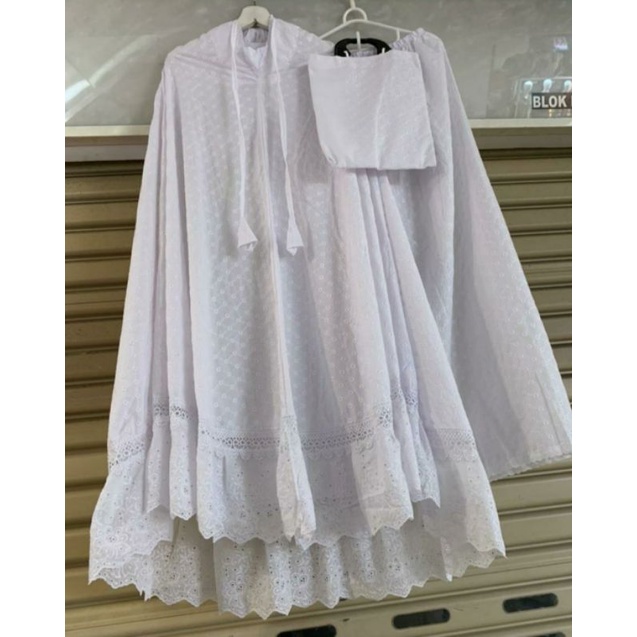 Mukena katun paris/Mukena paris bentol/Mukena Bordir