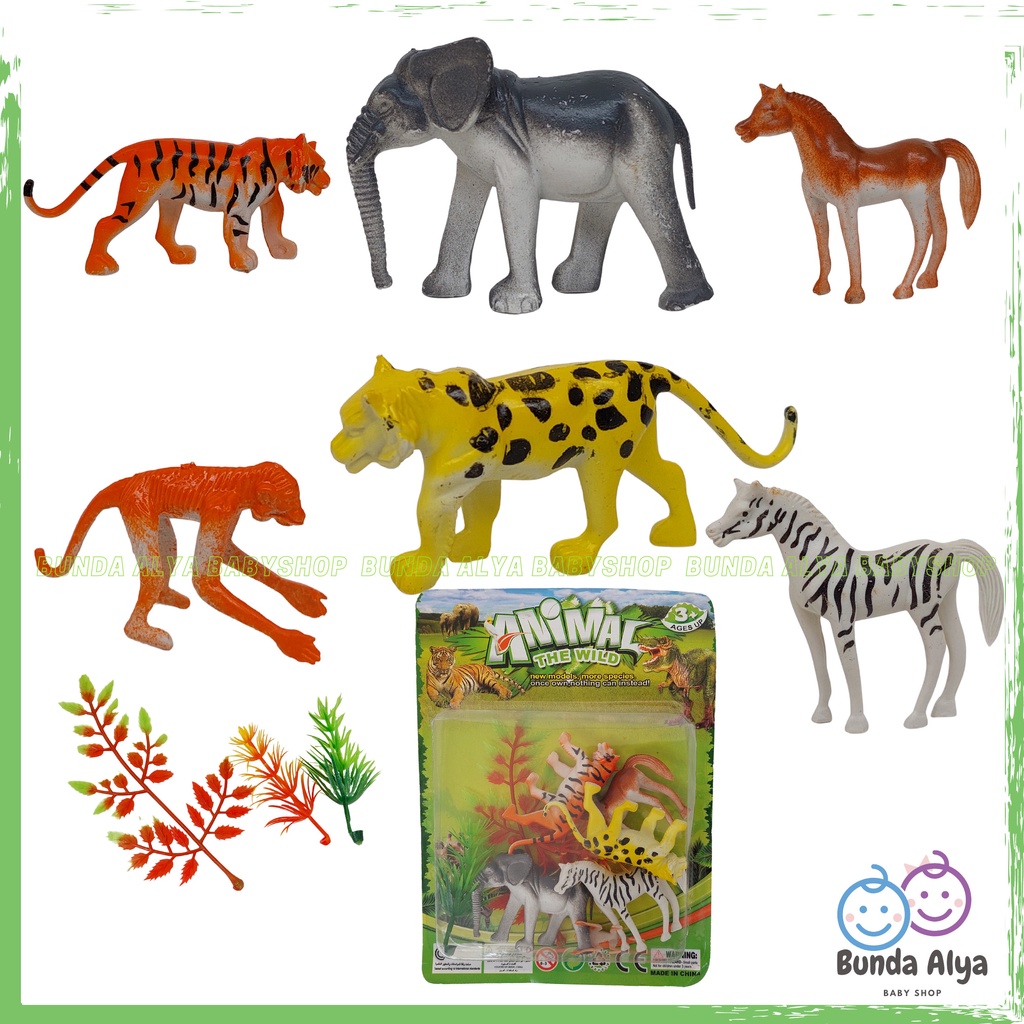 Mainan Anak Set Binatang The Wild Animal - Koleksi Mainan Anak Miniatur Isi 6 Hewan - Mainan Binatang Anak