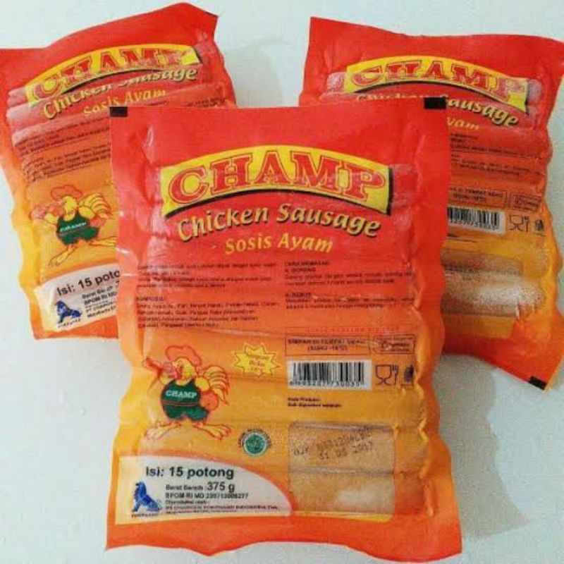 

Champ Sosis Ayam 375gr Free Packaging Styrofoam