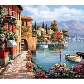 

DIY painting by number 50x40cm lukisan kanvas Cityscape