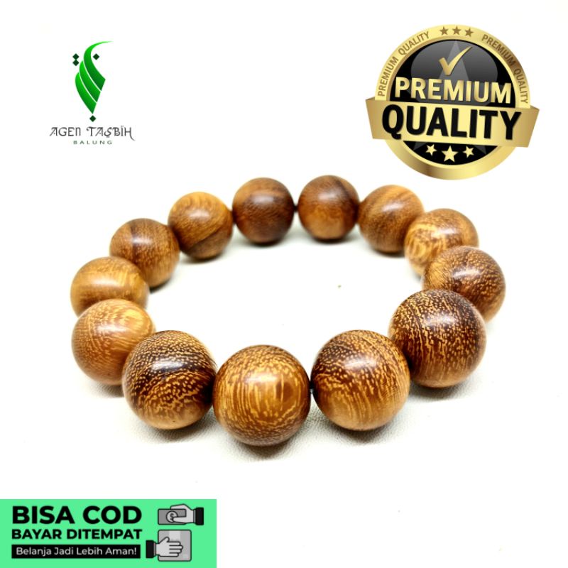 Gelang Kayu Galih Kelor Emas Asli Size 17mm Ukuran Jumbo