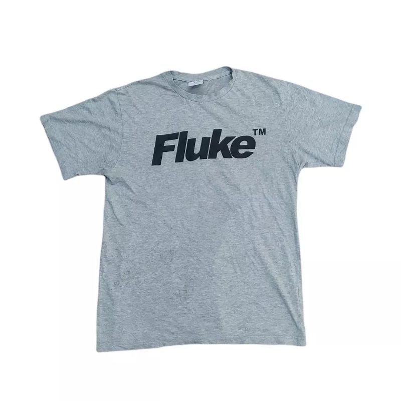 baju kaos oblong Fluke bekas second branded preloved