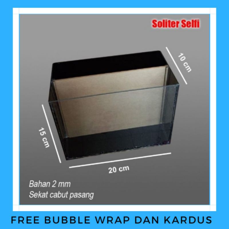 SOLITER AQUARIUM AKRILIK CUPANG MURAH 20X10X15