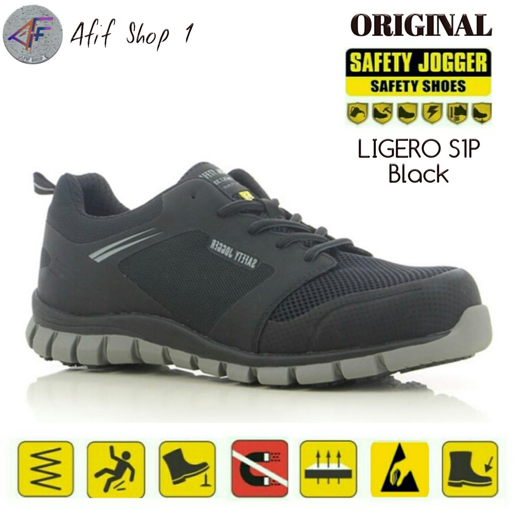 Sepatu Safety Jogger Ligero Black Original 100%