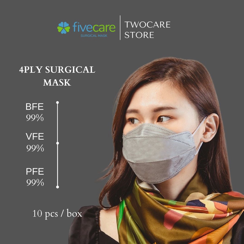 MASKER FIVE CARE 4D Fivecare 4 ply earloop Face Mask Evo Mask