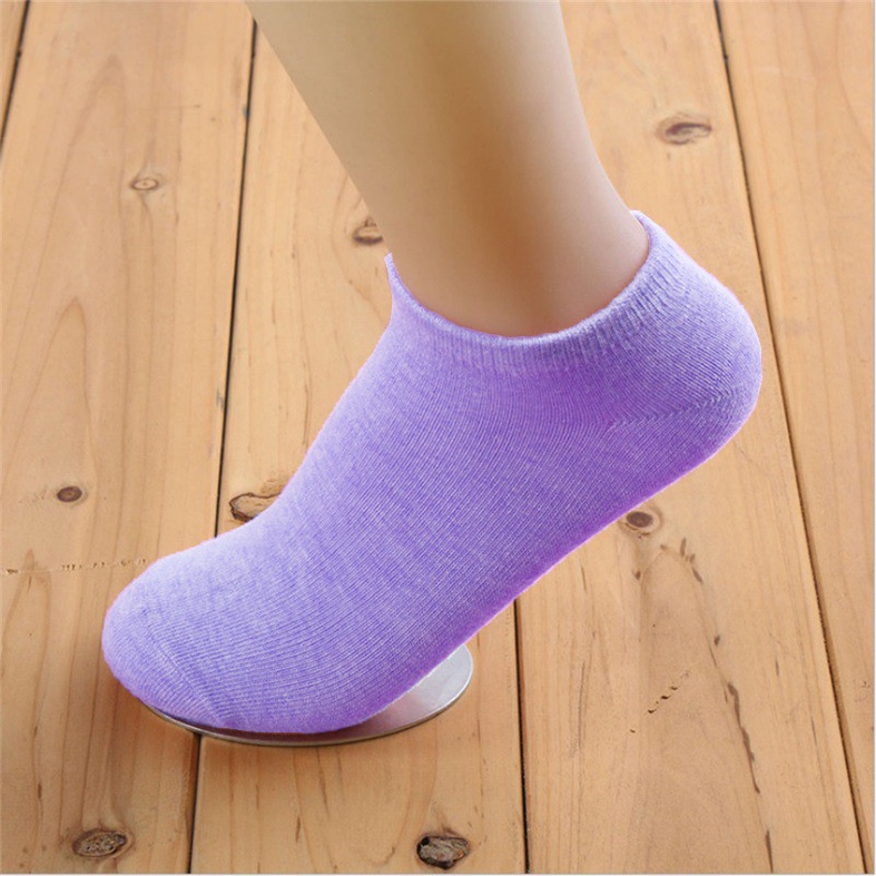 Kaos Kaki Ankle Cute Kaos Kaki Pendek Polos dan Motif Semata Kaki Import Murah Motif Polos-POLOS UNGU