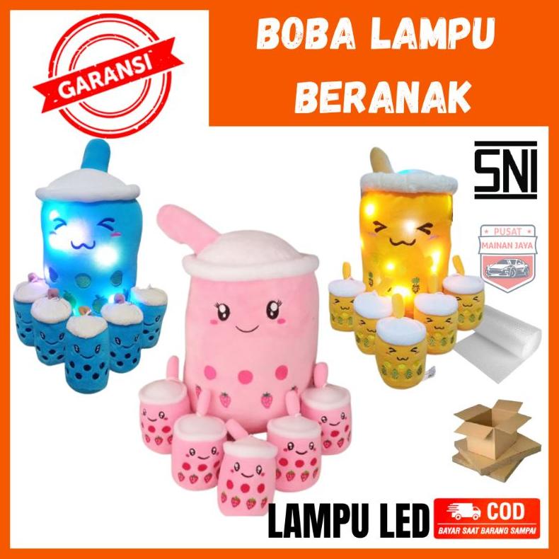 Boneka Boba beranak LED boneka Boba beranak kecil lampu led