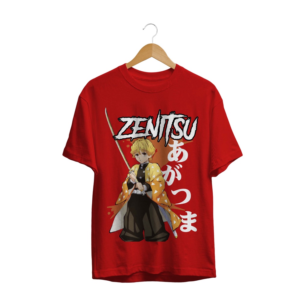 T-SHIRT KAOS ANIME DEMON SLAYER ZENITSU AGATSUMA KAWAI PREMIUM