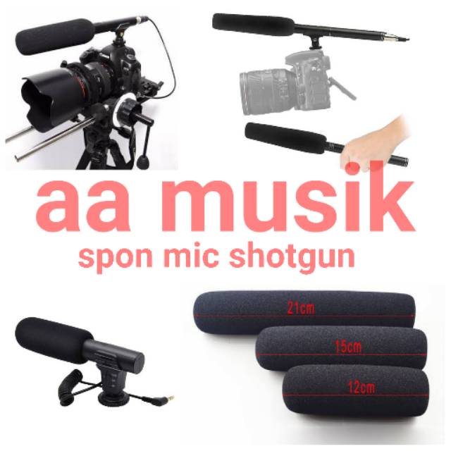 SPON MIC SHOTGUN SPON MIC PANJANG 12cm BAHAN HALUS