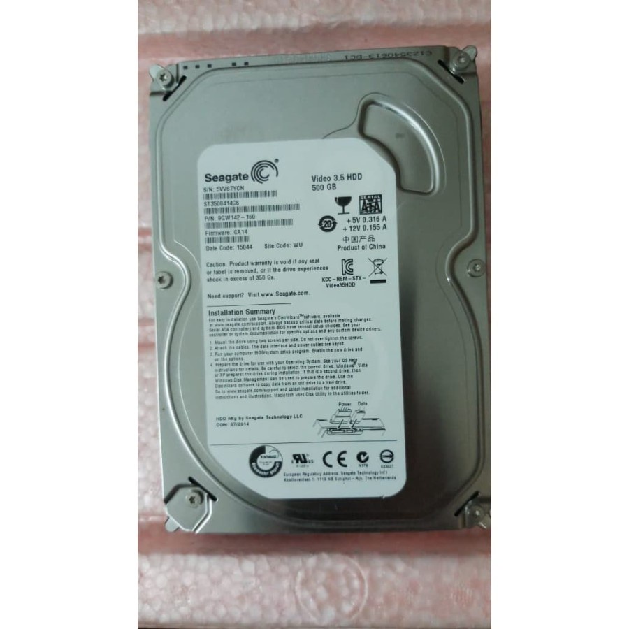 Harddisk Seagate Internal PC 500GB HDD SATA 3.5&quot;