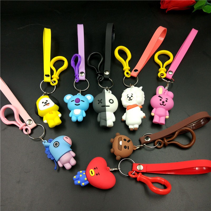 [YS] Gantungan Kunci PVC Boneka Liontin  BT21 KPOP | BT21 Key Chain