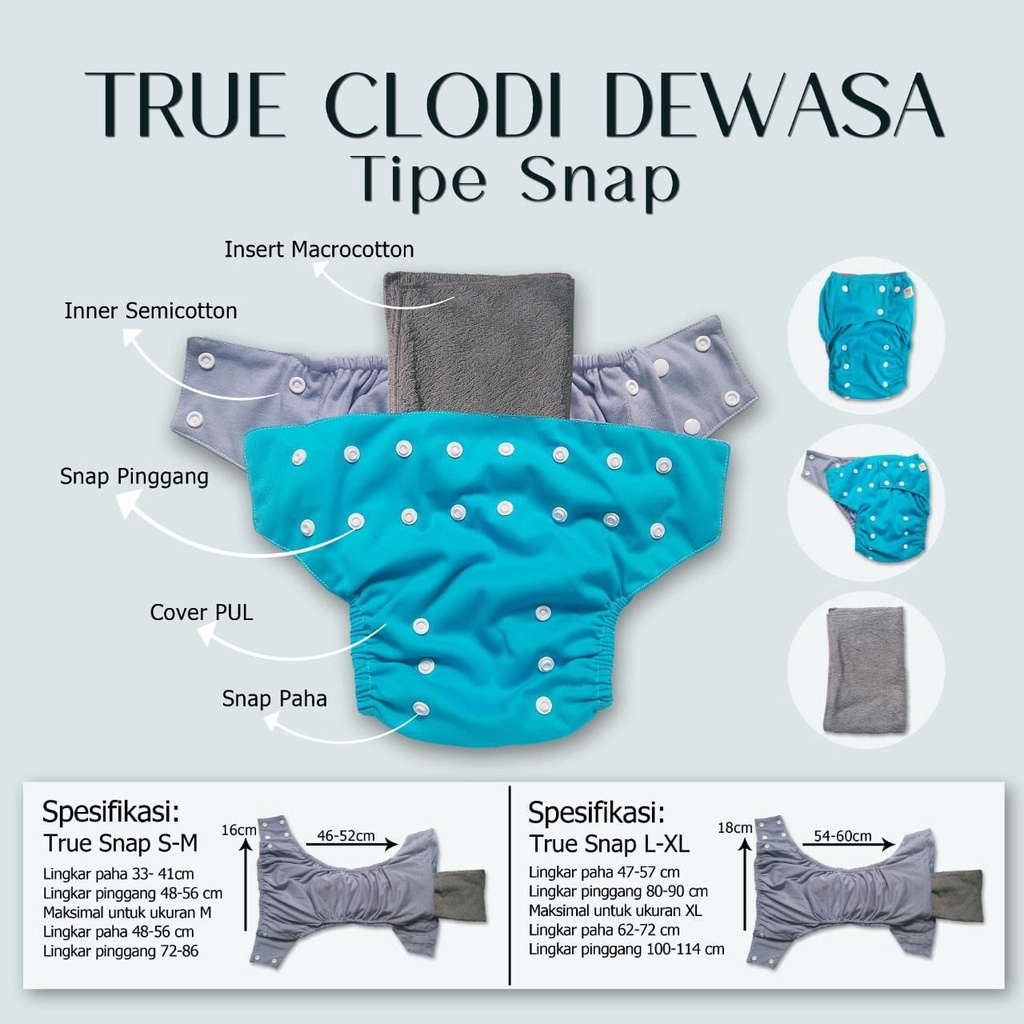 CLODI LANSIA, POPOK KAIN LANSIA, CLODI DEWASA, CLODI MANULA