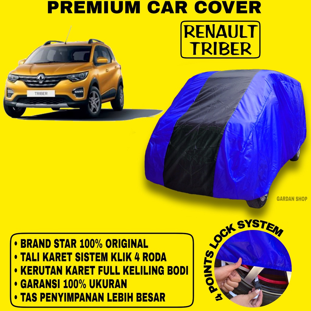 Body Cover RENAULT TRIBER BIRU HITAM Penutup Bodi Mobil Renault Triber Waterproof PREMIUM