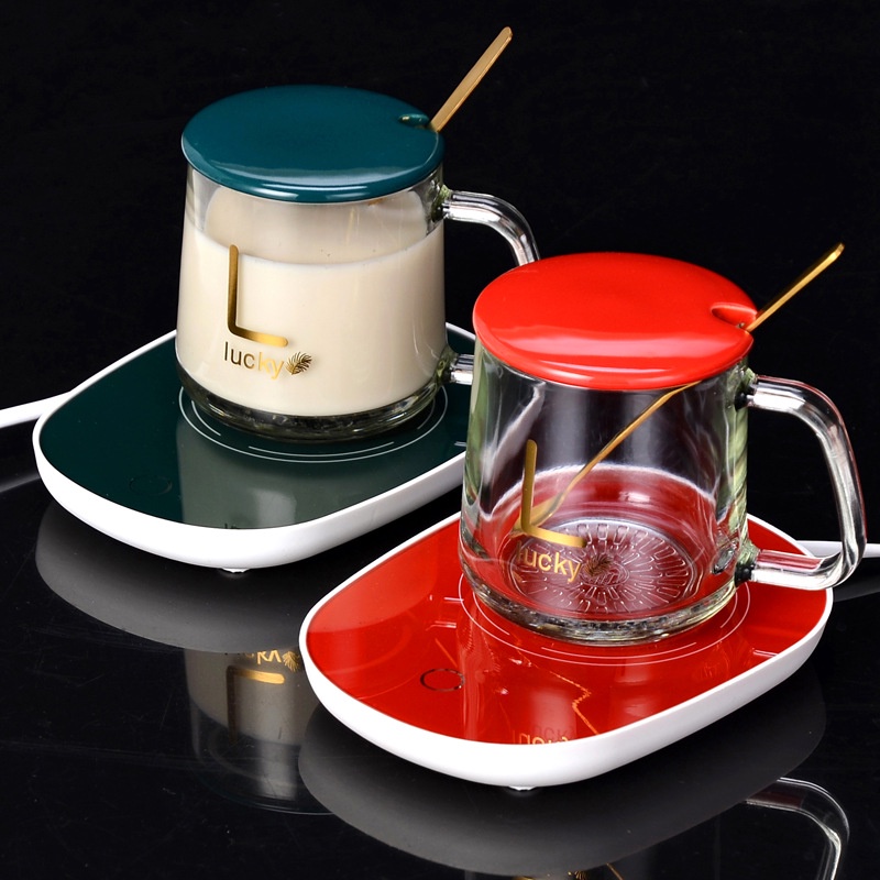 Eletric Heating Coaster / Tatakan Alas Pemanas Plus Gelas Mug 1 set