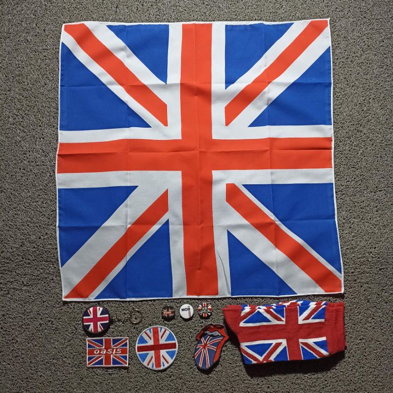 SLAYER BANDANA ENGLAND FREE SOCKS PATCH PIN PREMIUM BEST SELLER ( SATU PAKET HEMAT )