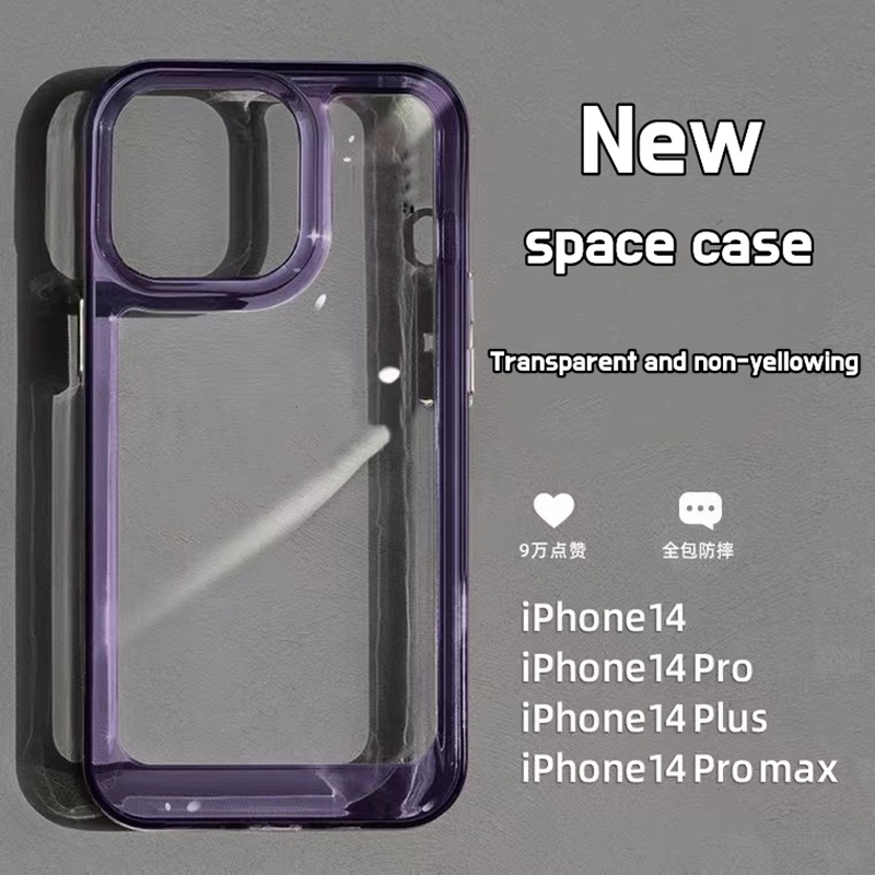 Hard Case Transparan Shockproof Cover iPhone 14 Plus 14 Pro Max 13 12 11 Pro Max X XR XS 7 8 Plus