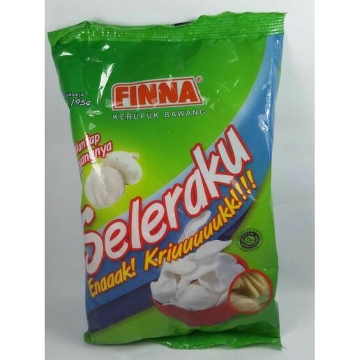 

Krupuk Finna Seleraku Bawang 60gr ( isi 4 bks/pak )