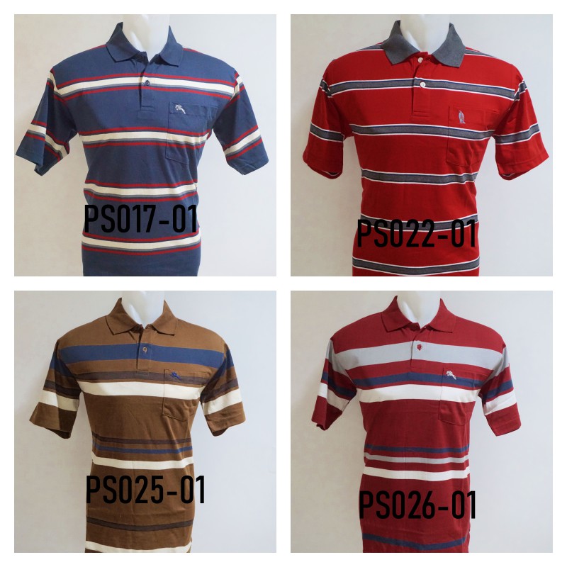 Baju Polo / Kaos Polo / Baju Kerah / Polo Shirt Motif Garis